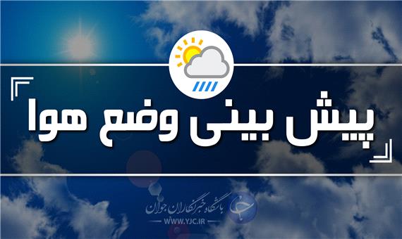 رگبار باران و وزش باد در کرمان