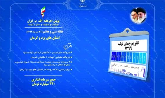 افتتاح 6 پروژه صنعت برق در 2 استان‌ یزد و کرمان