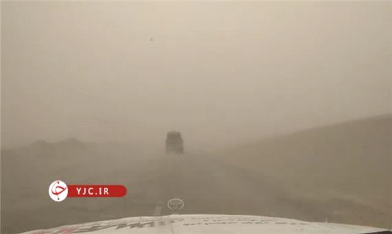 وقوع طوفان شن در جاده شهداد