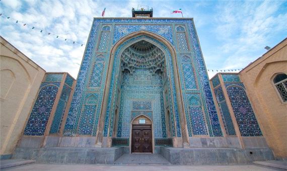 مرمت کاشی‌کاری ضلع شمالی و شرقی مسجد ملک کرمان آغاز شد