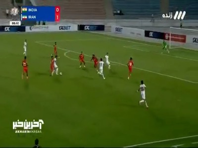 گل دوم ایران به هند توسط علی علیپور (۸۹)