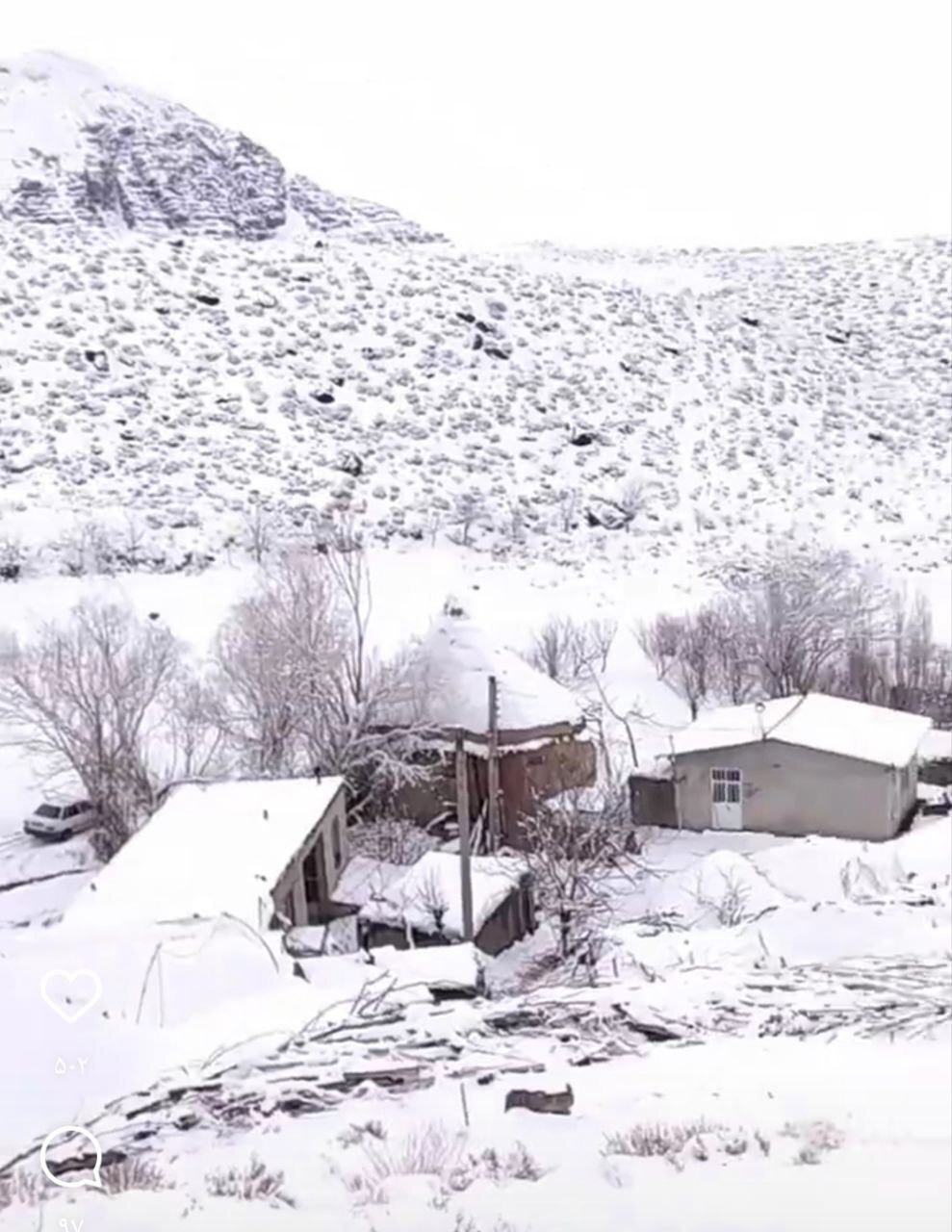 تخلیه چند روستای راین به علت برف