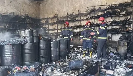 مهار آتش سوزی کارگاه پنبه در بجنورد